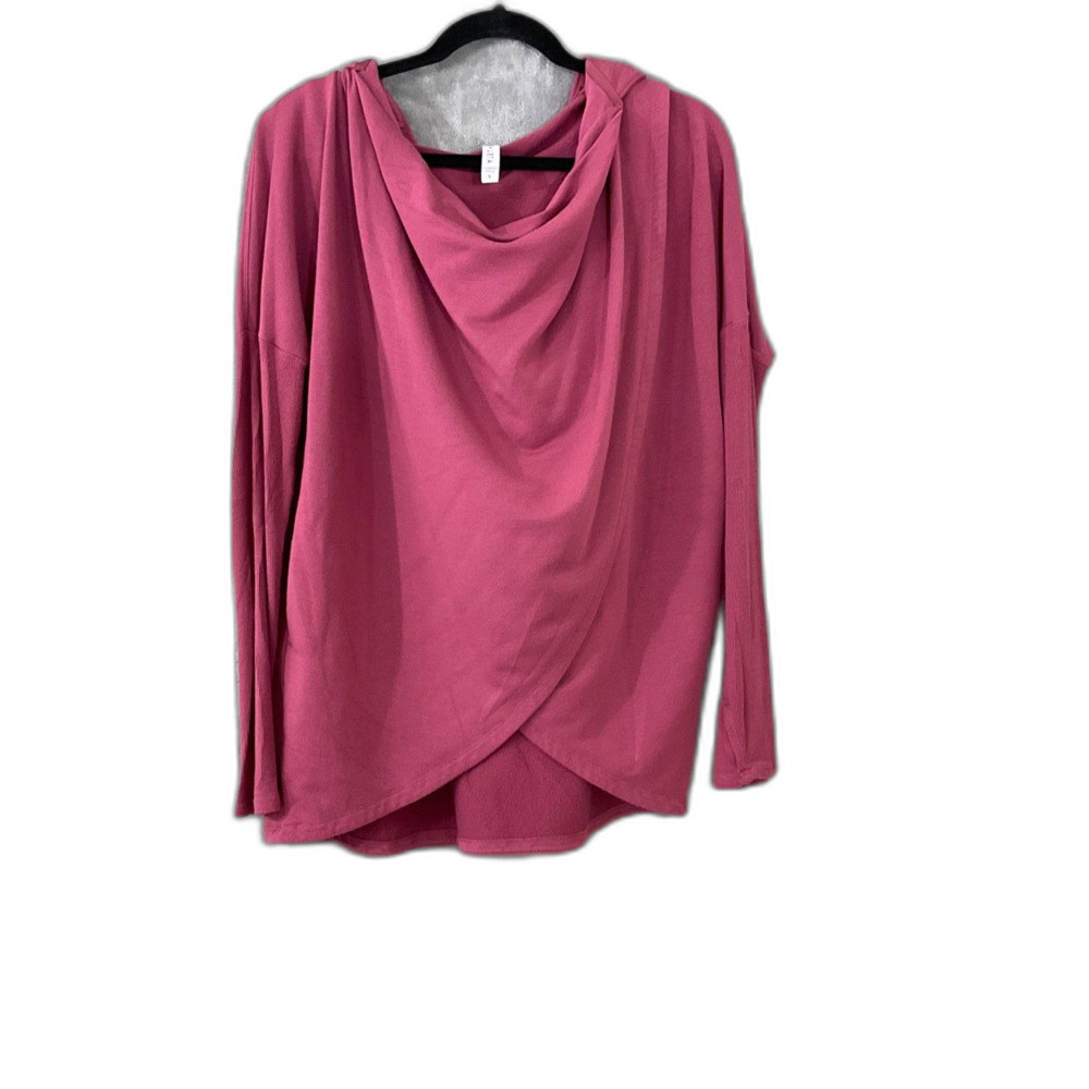 Athleta Purana Hoodie Wrap women’s Small Victoria Berry Red Pink Cozy Nirvana